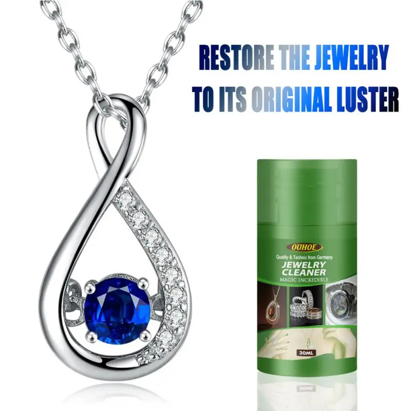 

Gentle Jewelry Cleaner Solution | Gold, Silver, Fine & Fashion Jewelry Cleaning | Ammonia Free Clean 30ml Top