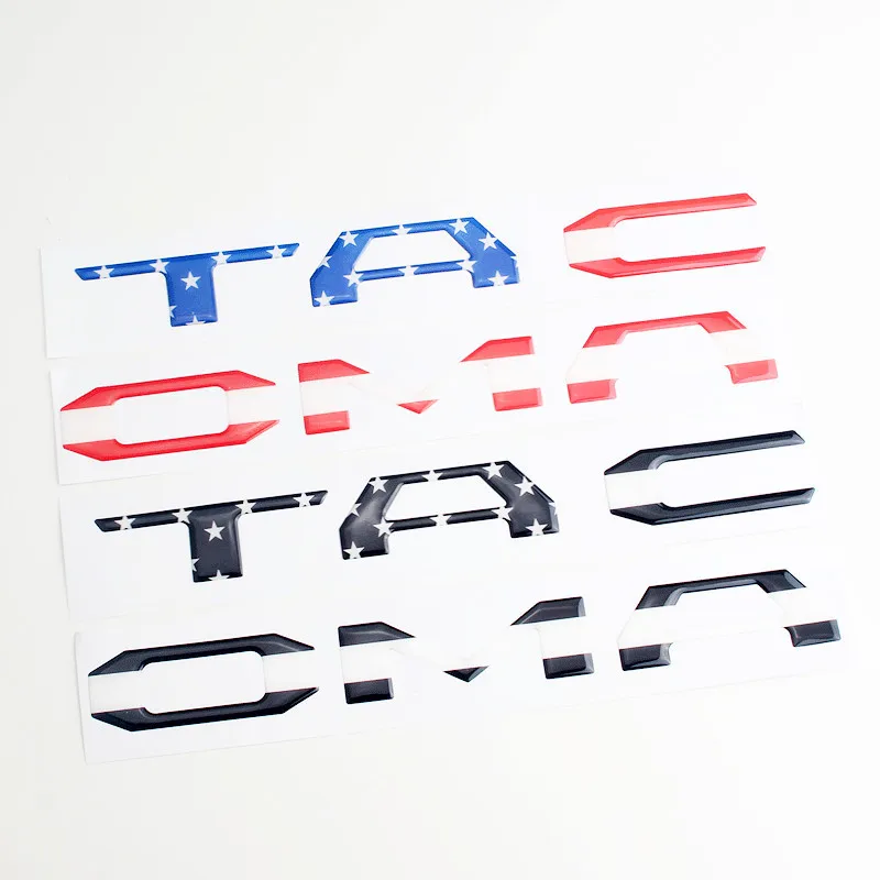 3D ed багажника буквы вставки эмблема флaг сшa yзкиe подходит для Toyota Tacoma 2016 2020