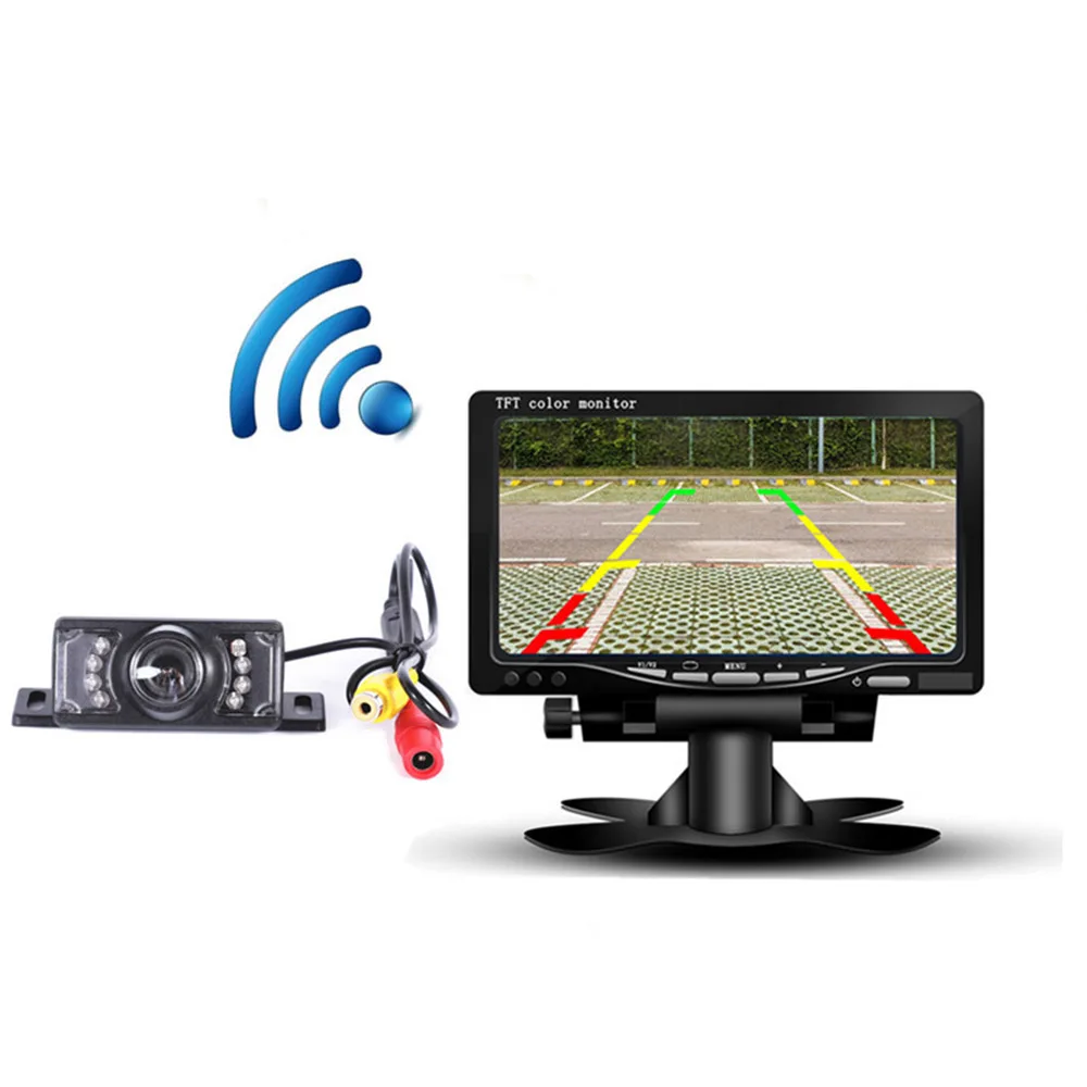 7&quot Wireless Car Rear View Reverse HD Camera TFT LCD Rearview Parking Monitor Waterproof Night Vision Infrared Backup | Автомобили и