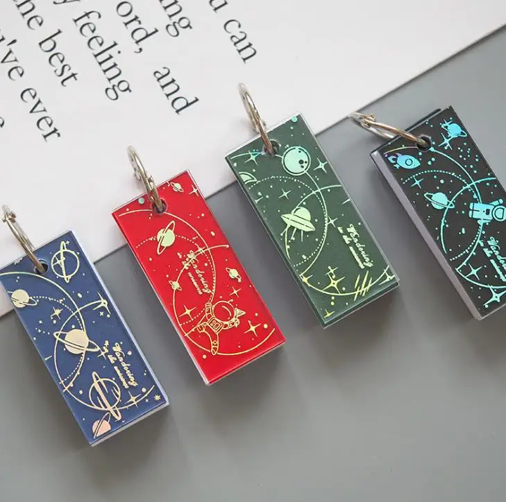 1 шт. Kawaii Mini Starry Sky Planet записные книжки с кольцом и пряжкой пустые Блокноты