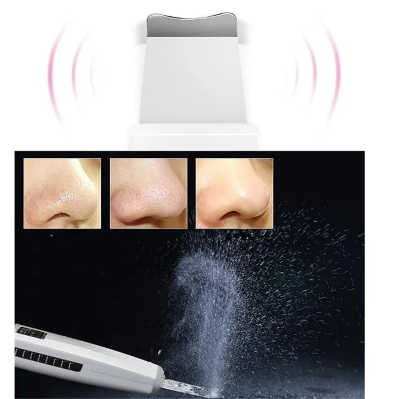 Beste Elektrische Ultrasone Ionische Huid Scrubber Porie Reiniging Apparaat Lcd Gezicht Peel Beauty Tool Gezichtsverzorging Massage Whitening Anti-Aging