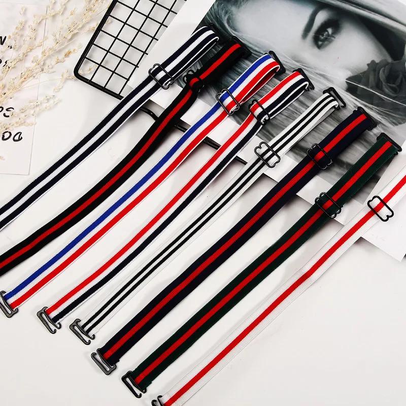 

Bra Shoulder Straps Letter Stripe Embroidered Underwear Shoulder Straps Adjustable One-Neck Sports Bra Shoulder Straps