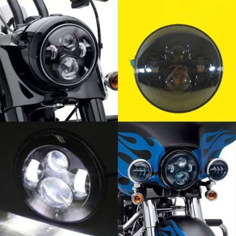Светодиодная проекционная фара с круглым двигателем для Harley Road King 7 дюймов 2012 | Отзывы и видеообзор -32786911532