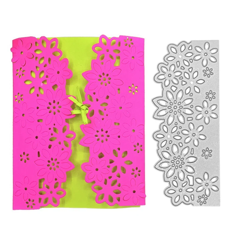 

Lace Flower Metal Cutting Dies Scrapbooking Stencil for Album Paper DIY Gift Card Decoration Embossing Dies New 13.5*5.5cm