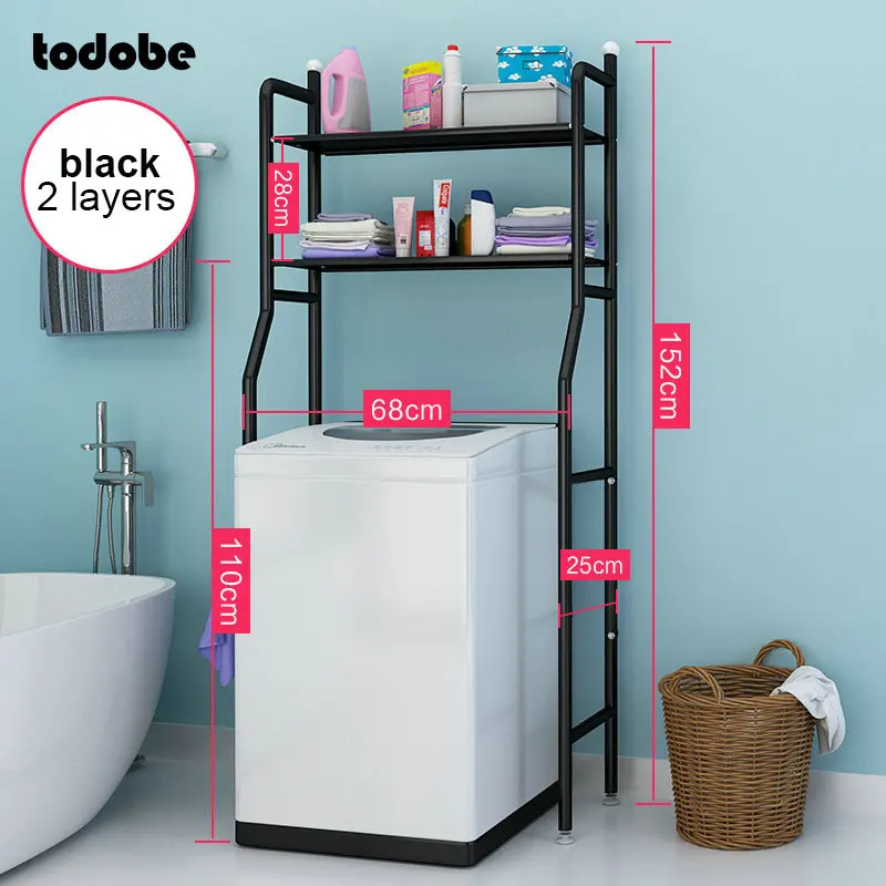 bathroom space saving shelf thickened stainless steel shelf bathroom cabinet washing machine kitchen organizer storage racks free global shipping