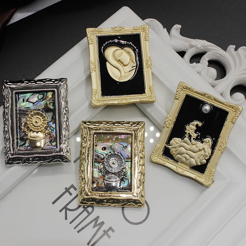 Новая брошь в стиле ретро барокко картина маслом Ван Гога Пикассо масляная