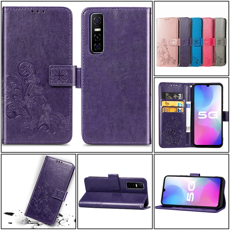 

Luxury Flip Leather Phone Case For Vivo Y73S Y70 Y52S Y50 Y31S Y30 Y20 X60 Pro Plus V20SE S9E IQOO Neo 5 Z3 With Card Slot Cases
