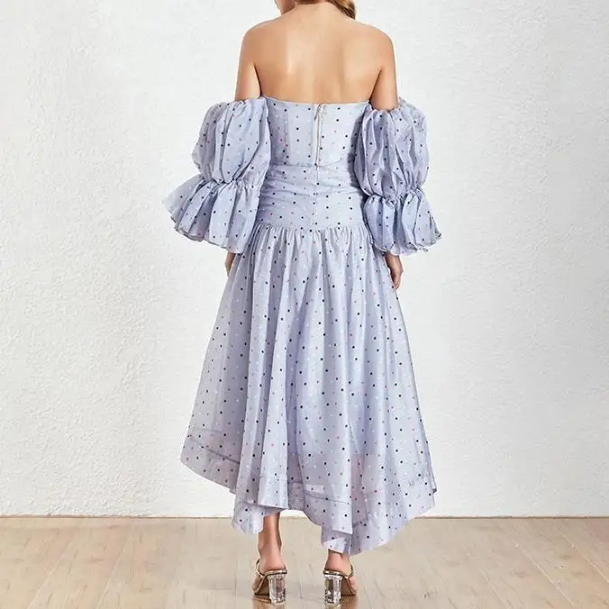 Мода 2020 весна осень наборы в горошек женский костюм из двух частей с