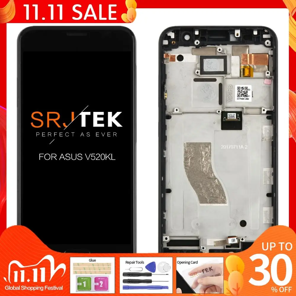 

Original AMOLED 5.2" For ASUS Zenfone V V520KL LCD Display Touch screen Digitizer Assembly Parts V520KL LCD Replacement Parts