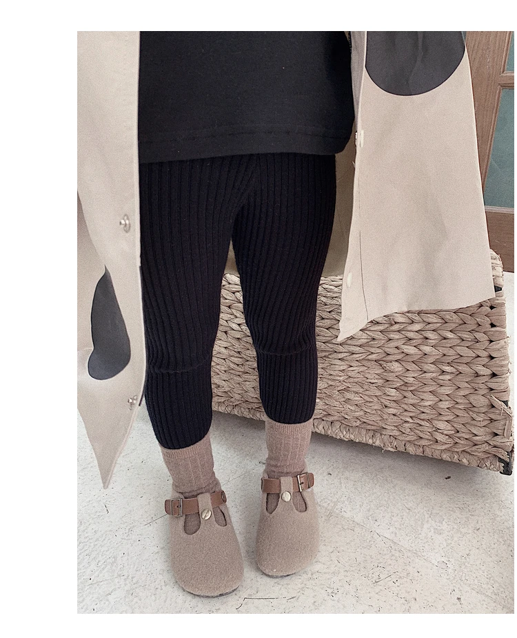 2019 г. Однотонные трикотажные штаны для девочек Детские хлопковые узкие брюки