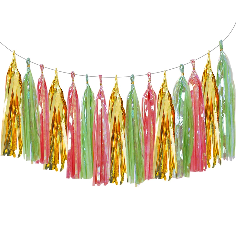 10 шт. радужные гирлянды с кисточками флаги DIY подлинные свадебные украшения
