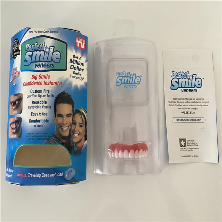

2PCS Whitening Teeth Stickers Dentures Smile Teeth Stickers Simulation Teeth Braces Silicone Simulation Teeth Braces Silicone