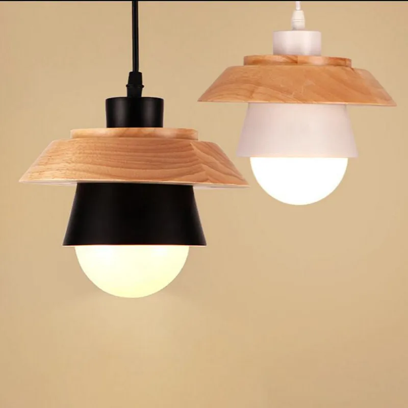 Скандинавский минималистичный Одиночный подвесной светильник из твердой
