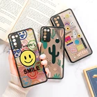 P Smart 2021 чехлы для Huawei P30 Lite P40 P50 чехол с милым улыбкой чехол для Honor 50 SE 10i 20i 30S 10X Lite 8X 9A 9X матовые задние чехлы
