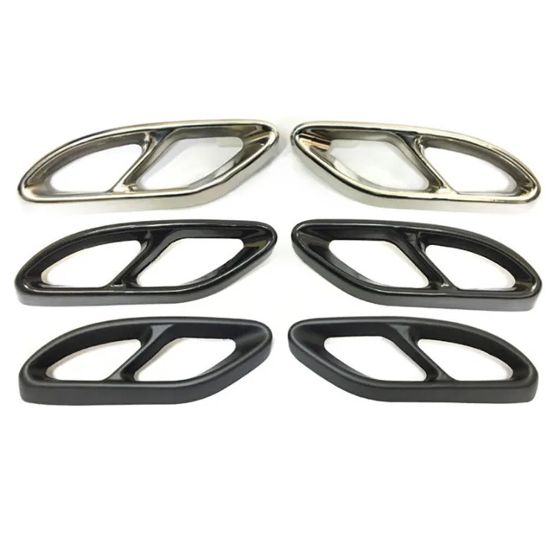 

1pairs Car Exhaust Pipe Tail Cover Trim For Mercedes Benz E-Class W213 W205 GLC C A Class A180 A200 W176 2015 2016 2017 AMG
