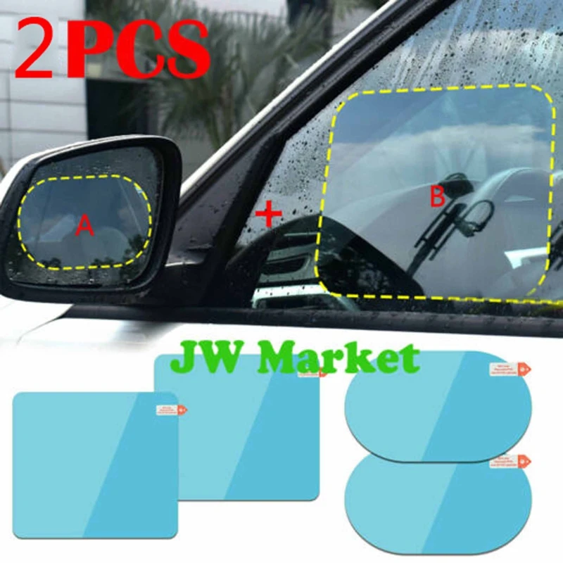 

2pcs wasserdicht für Auto-Rückspiegel regenfest Anti-Fog-RegenSchutz-FilmAufkleb Rearview mirror protective film