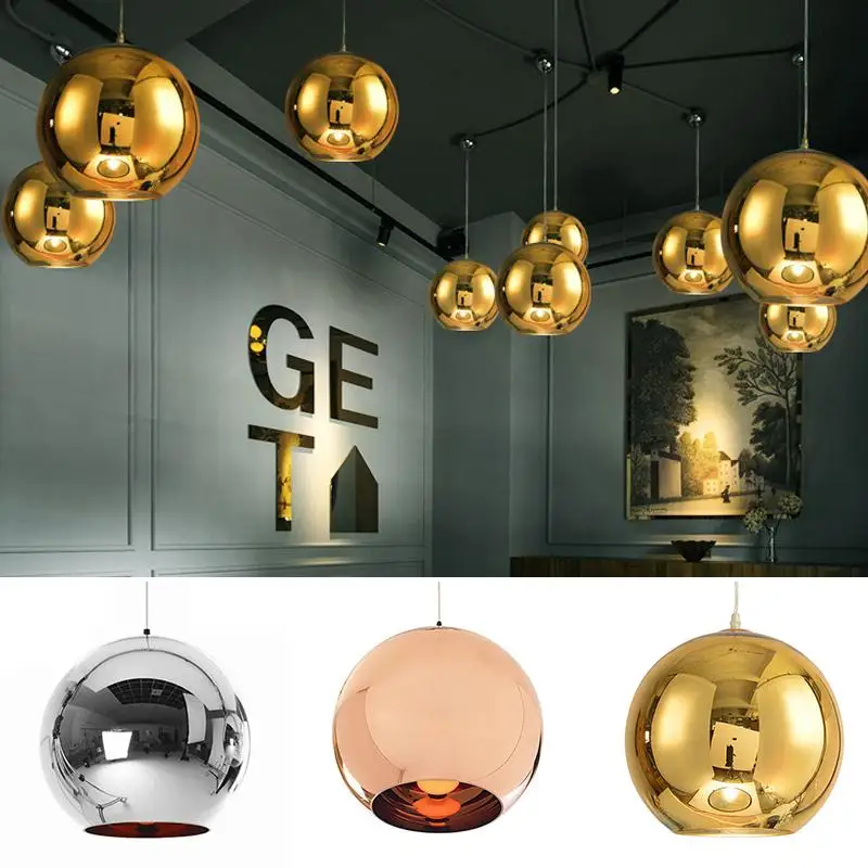

Pendant Light 15CM Living Room HangLamp Retro Glass Ball E27 Romantic Chandelier Bedroom Scandinavian Parlor Hanging Lamp
