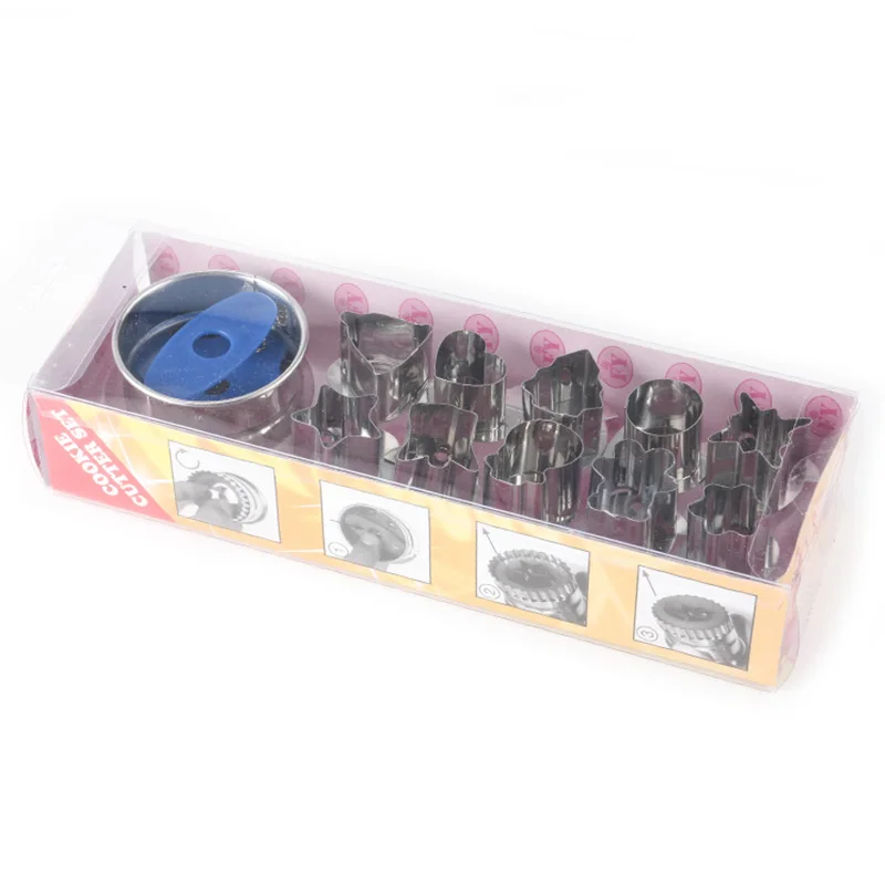 

12pcs/set Baking Moulds Cookie Cutters Set DIY Mold Stainless Steel Cookie Biscuit Cutters Eco-Friendly Cake Fondant Mold