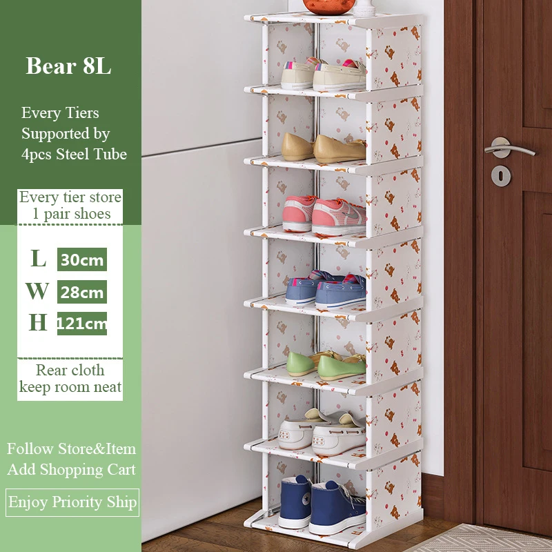 

Vertical Shoe Rack Dustproof Shoe Cabinet Assembled Shoe Cabinet Shelf High-Quality Corner Closet Rack Space-Saving Shoe Rack