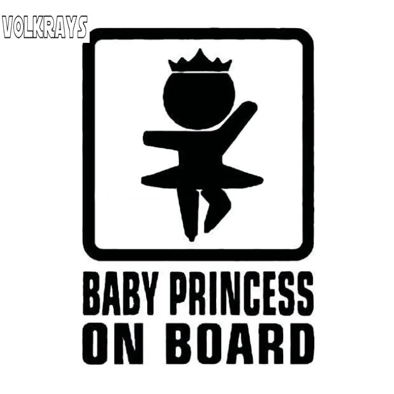 

Volkrays индивидуальная Автомобильная наклейка детская принцесса на борту аксессуары отражающая водонепроницаемая обложка царапины винилова...