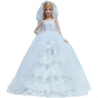 Платье Свадебное, белое, с вуалью, для куклы Барби