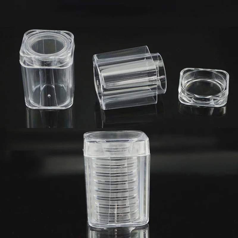 Пластиковая прозрачная капсула коробка коллекция трубка держатель чехол для