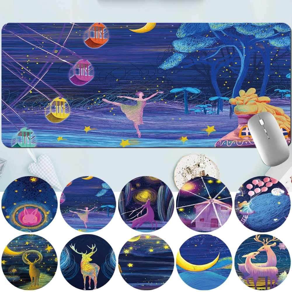 

Mouse Pad Large Gaming Gamer Table Mat Easy-to-clean and Large Mouse Mat Anti-slip Waterproof PU Leather Computer Mousepad