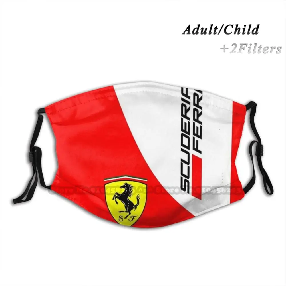 

The Untitled Dustproof Non - Disposable Mouth Face Mask Pm2.5 Filters For Child Adult Carbon Logo Ferari Car Logo Trending Carbo