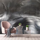 Современные обои, 3D абстрактные черно-белые линии, фотообои, настенная живопись, гостиная, ТВ, спальня, арт-наклейка, Самоклеящиеся 3D обои