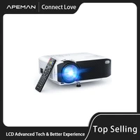 apeman mini portable projector 2021 upgraded full 1080p hd and 180 display supported remote control