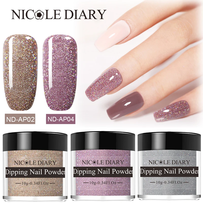 NICOLE DIARY 10 г розовая пудра для ногтей блестящий пигмент порошок декорация градиент