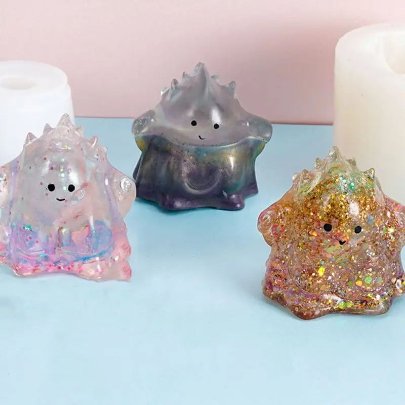 

DIY Crystal Epoxy Mold Cartoon Three-dimensional Slime Ornaments Mould High Mirror Silicone Molds