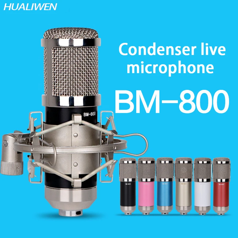 

BM 800 Karaoke Microphone BM800 Studio Condenser Mikrofon Mic For KTV Radio Braodcasting Singing Recording Computer