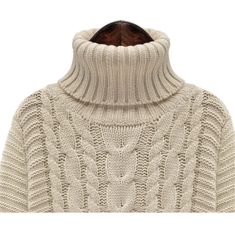 

Winter Dress Women 2020 Autumn New Fashion Turtleneck Loose Thick Long Sleeve Knitted Bottoming Sweater Dresses Feminina LR947