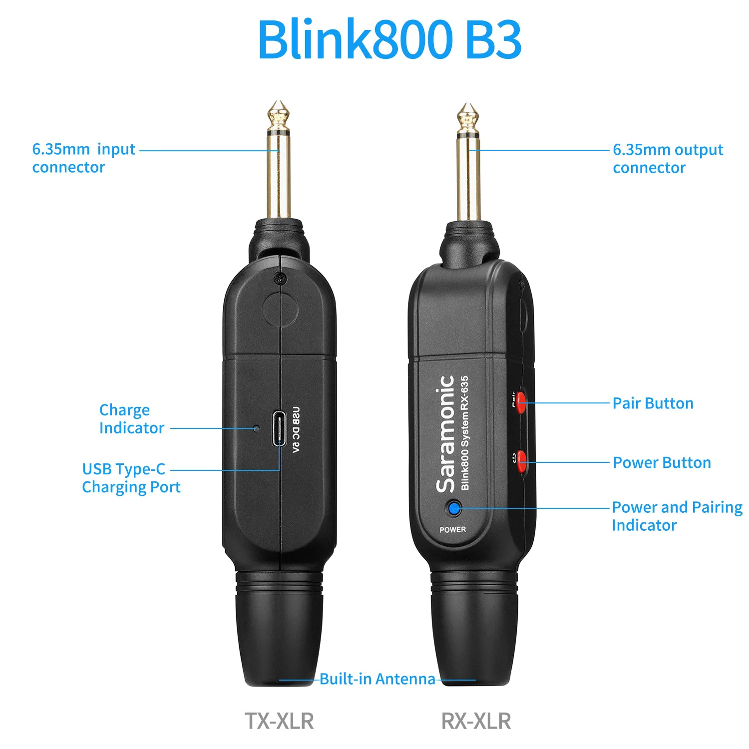 Цифровая беспроводная микрофонная система Sarasmonic Blink800 B3 5 8 ГГц прочная