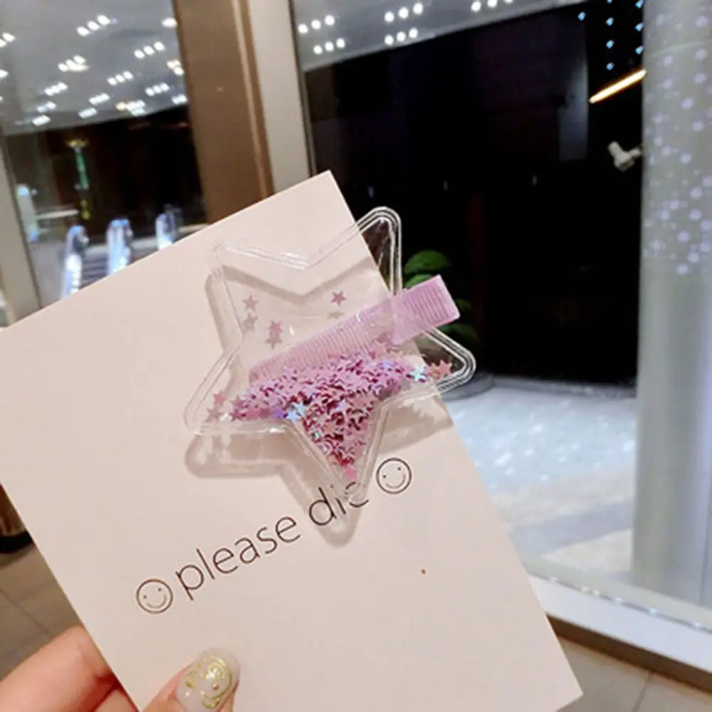 1 шт. Чистящая Щетка блестящие детские заколки звезда прозрачность Сердце Звезда