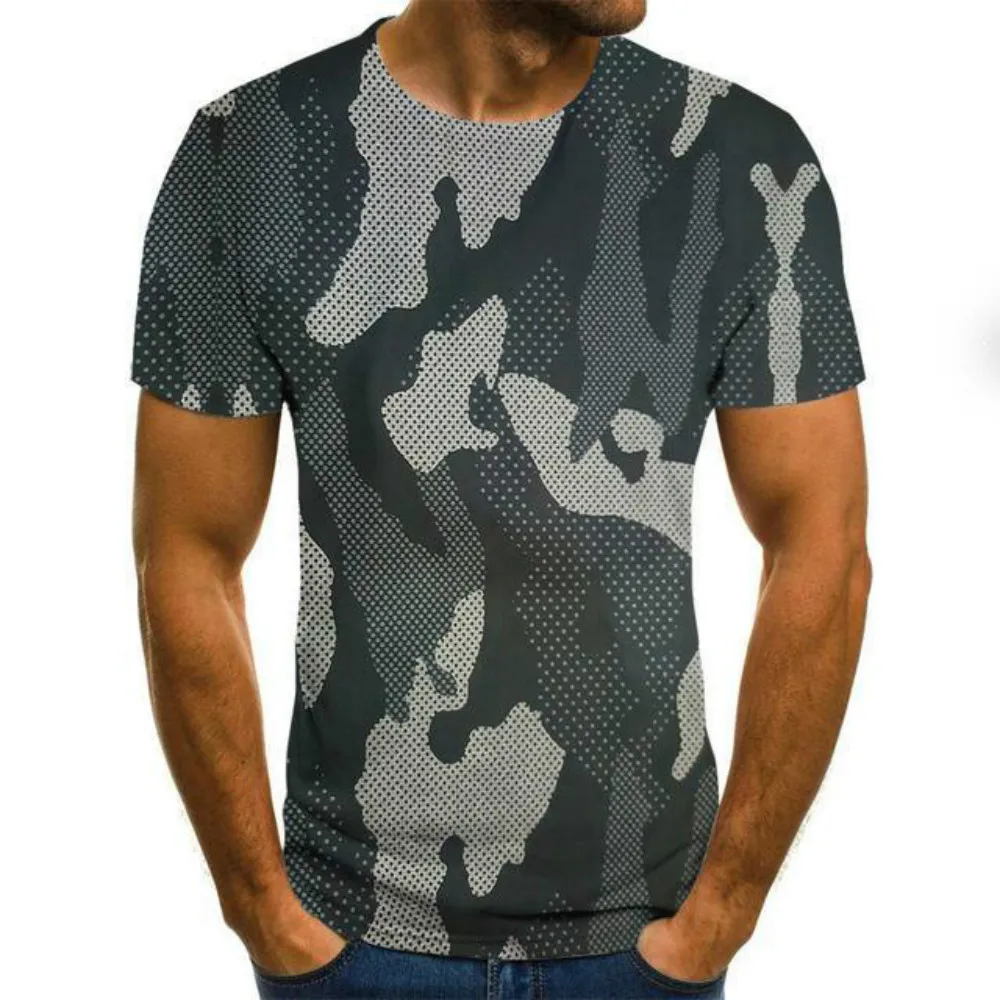 

Summer Men's T-shirt Short Sleeve Streetwear Punk Style 3D Printing Casual Comfortable Breathable T-shirt 2020