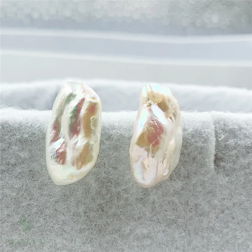 12x21 мм белый жемчуг в стиле барокко серьги-гвоздики Висячие естественный