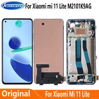 original for xiaomi mi 11 lite m2101k9ag 5g m2101k9g lcd display touch screen digitizer assembly for xiaomi 11lite lcd parts