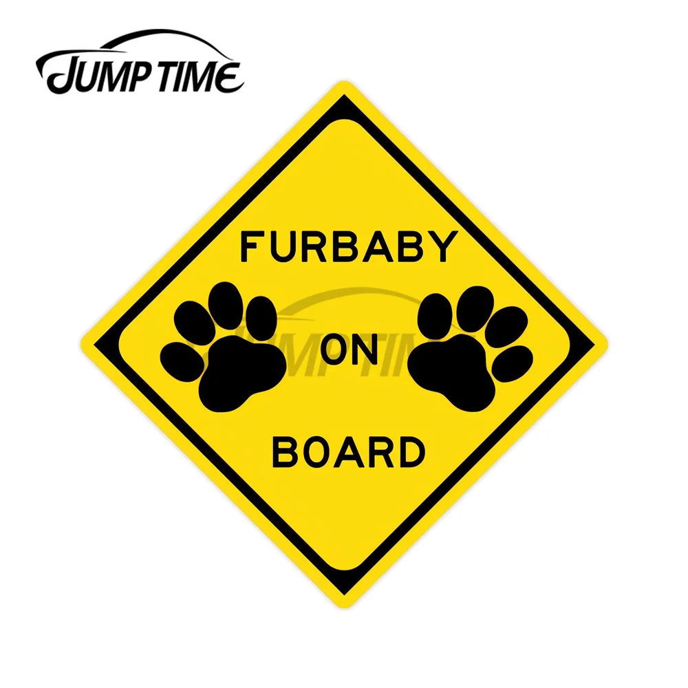 

JumpTime 13x13 см для Furbaby на борту лобового стекла холодильника автомобильные наклейки бампер Decal бампер-фургон декоративная автомобильная пленк...