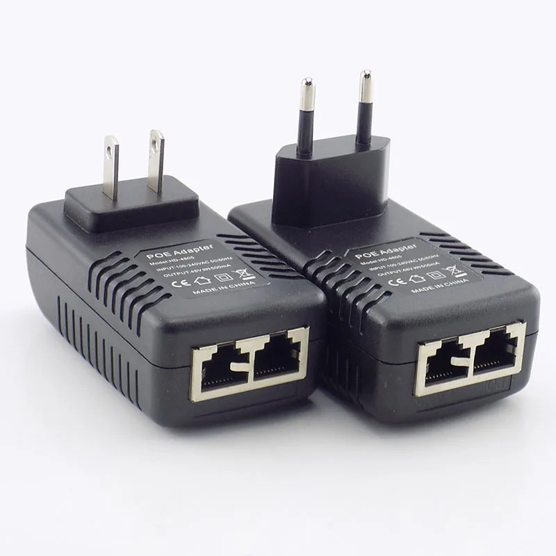 Постоянного тока 48В 0.5A 24W Poe Мощность поставить Инжектор POE коммутатор адаптер для