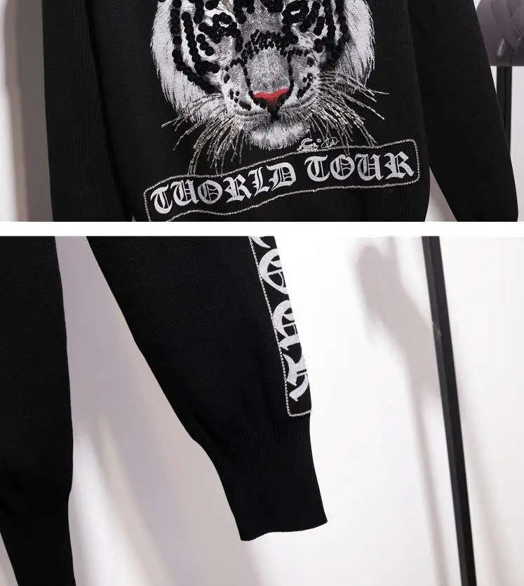 Брюки осенний вязаный свитер комплект из двух предметов Повседневный