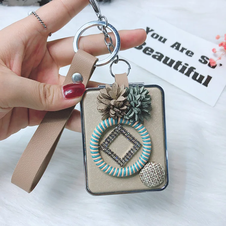 Креативный компактный и удобный прямоугольный брелок для зеркала портативный