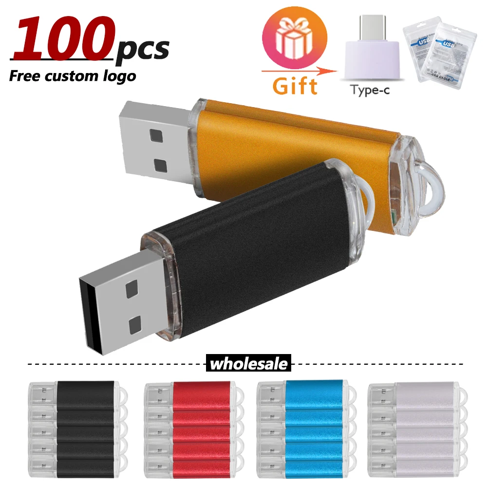 

Флеш-накопитель USB 100 шт./лот, 1 ГБ, 2 ГБ, 4 ГБ, 8 ГБ, 16 ГБ, 32 ГБ, 64 ГБ, флеш-накопитель, карта памяти 128 ГБ, USB-накопитель, подарок, бесплатный Пользоват...