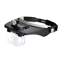 professional head band magnifier w 2 led light head mounted headset magnifying glasses