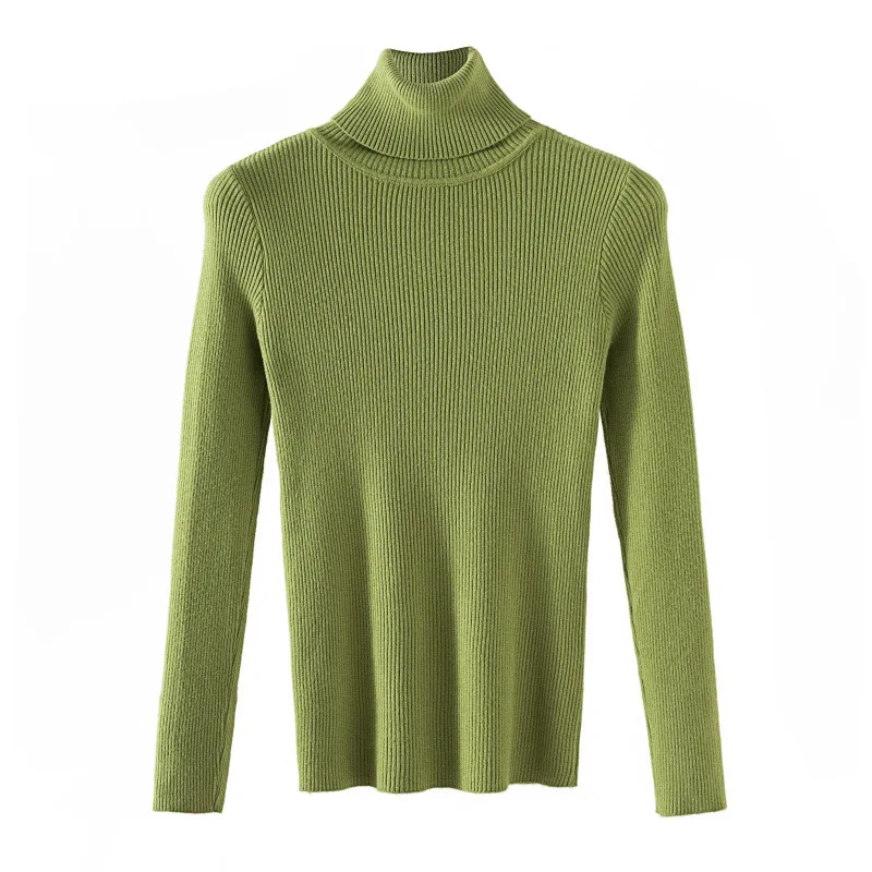 

Autumn Winter Women Knitted Turtleneck Sweater Tops 2020 Casual Soft Solid Jumper Fashion Slim Femme Lady Elasticity Pullovers