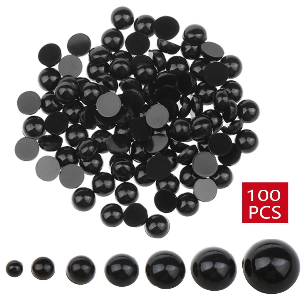 Бесплатная доставка 100 шт. черные пластиковые безопасные глаза 3-12 мм для медведей