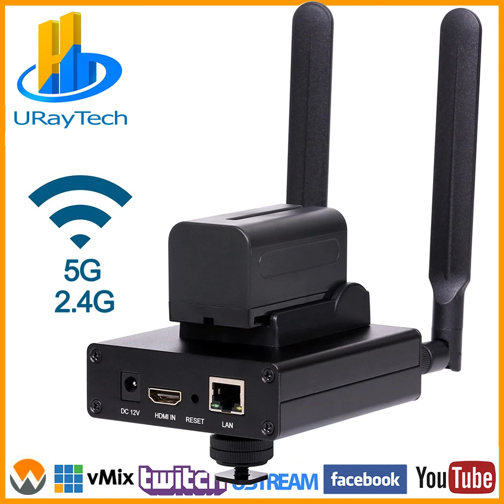 HEVC H.265 MPEG 4 H.264 HDMI IP потокового видео передатчик датчик WI FI для прямого эфира Запись