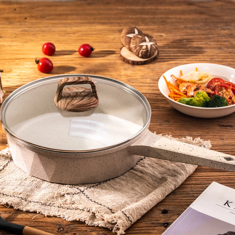 

Non stick cast iron cookware easy to clean heat conduction quick frying pan no oily smoke household healthy cooking tools