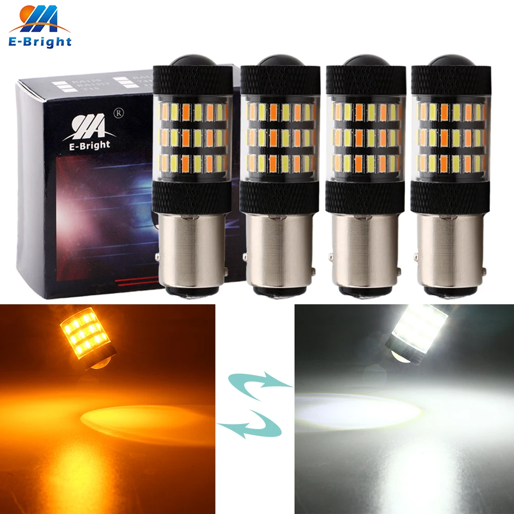 4 шт. DC12V 4014 60 SMD BA15D BAY15D 1157 P21/5 Вт светодиодный лампы вождение автомобиля светильник